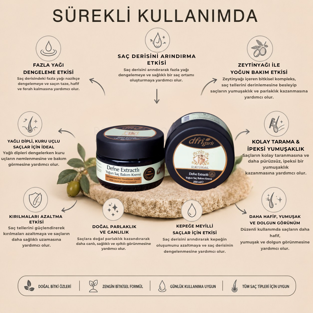 Defne Extractlı Yoğun Saç Bakım Kremi