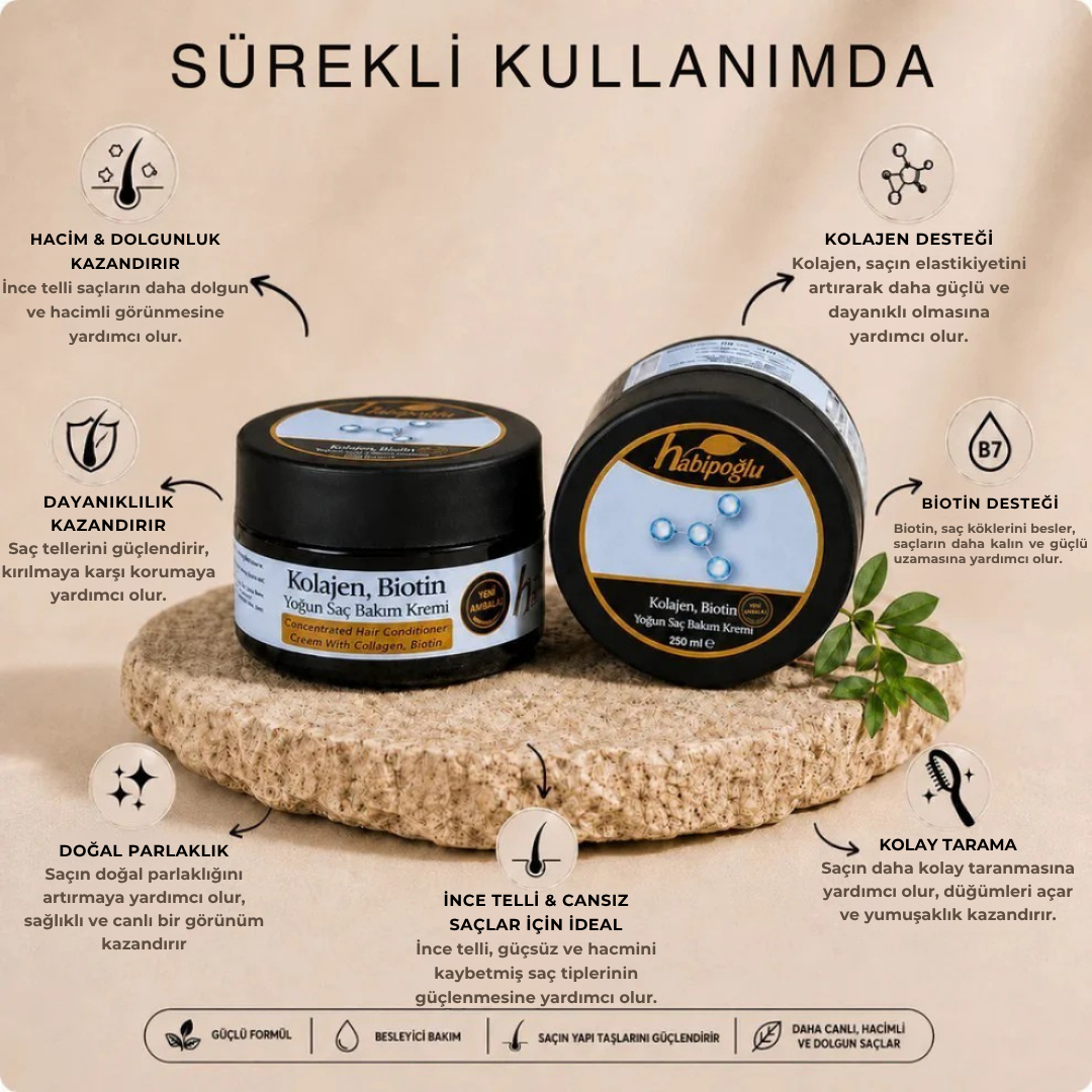 Kolajen, Biotin Yoğun Saç Bakım Kremi