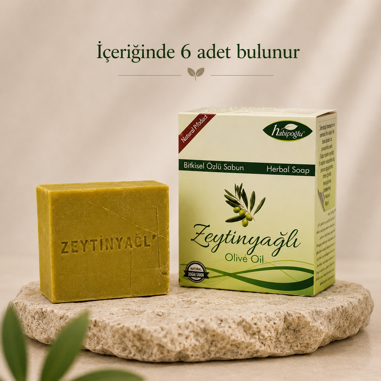 Zeytinyağlı Sabun 6 Kalıp