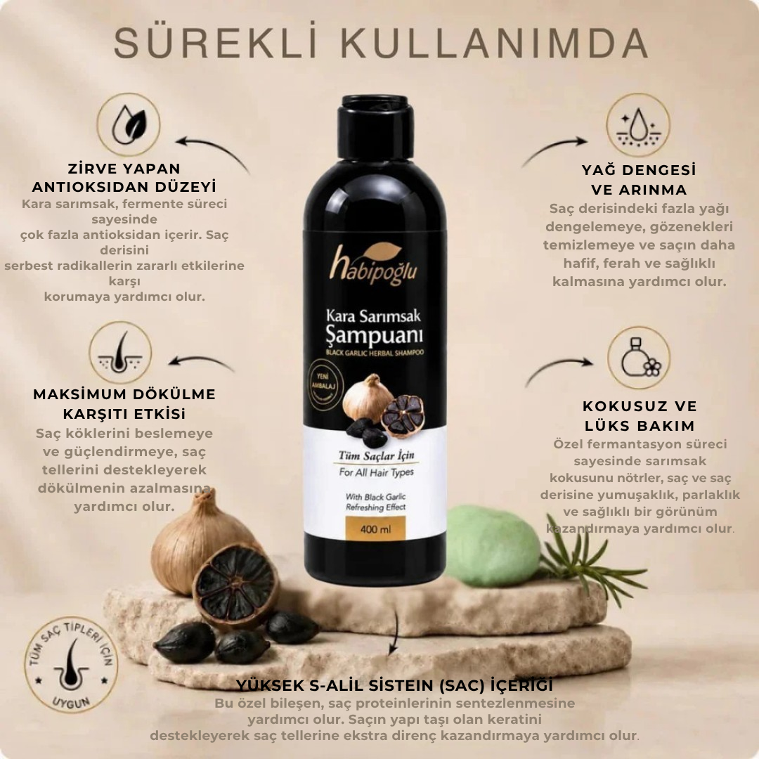 Kara Sarımsak Şampuanı