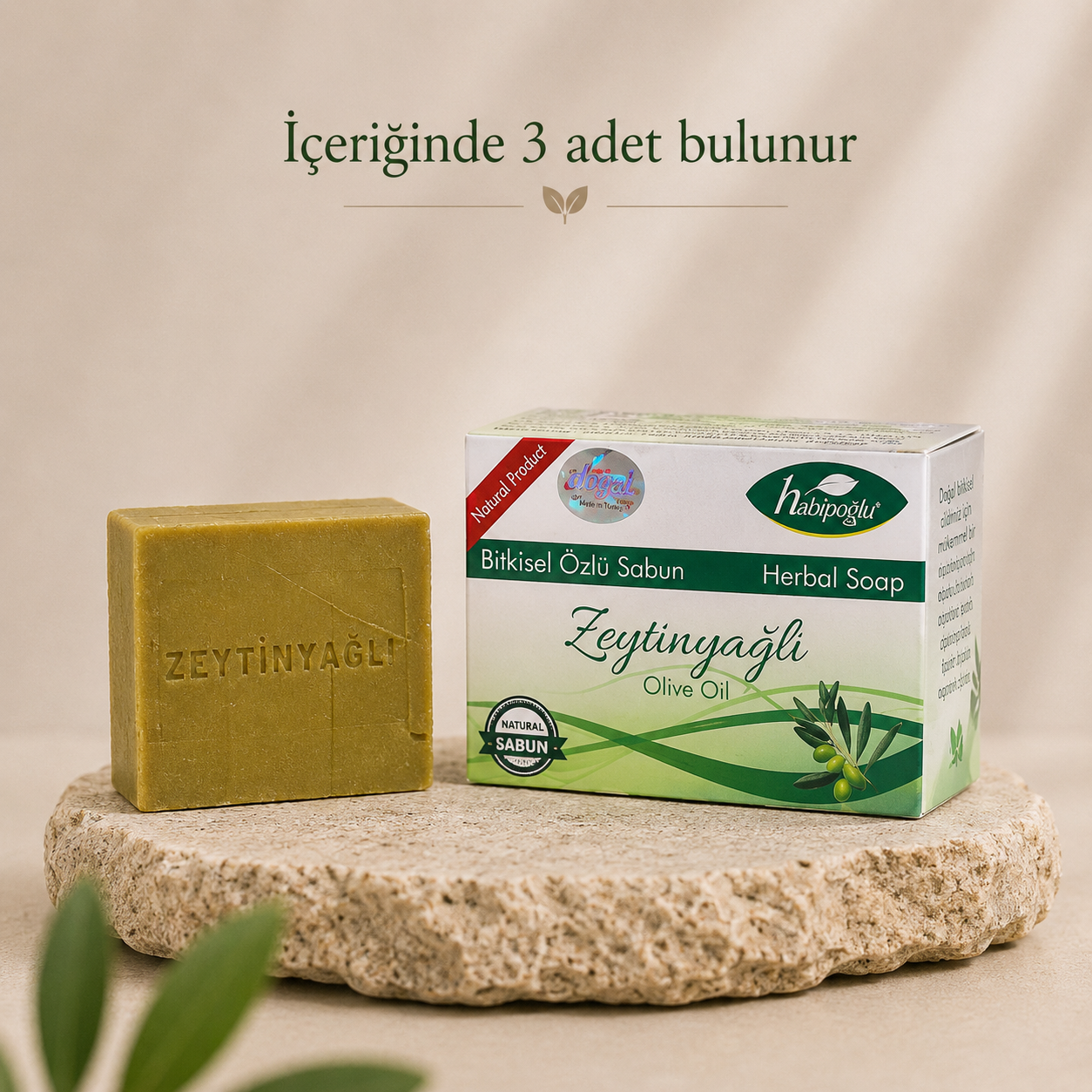 Zeytinyağlı Sabun 3 kalıp